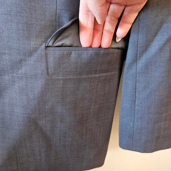 Express Performance Extra Slim Gray Blazer Size 40S Men's Career Professional - Picture 4 of 12